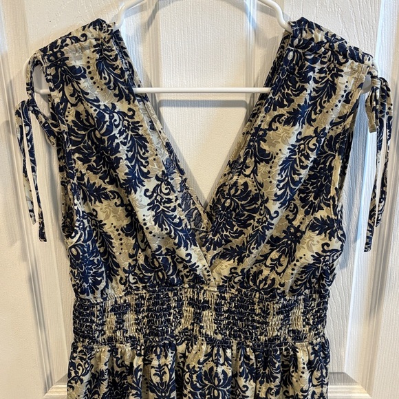 NWT Cupshe Elegant Blue and Cream Dress Size Large - Picture 2 of 4
